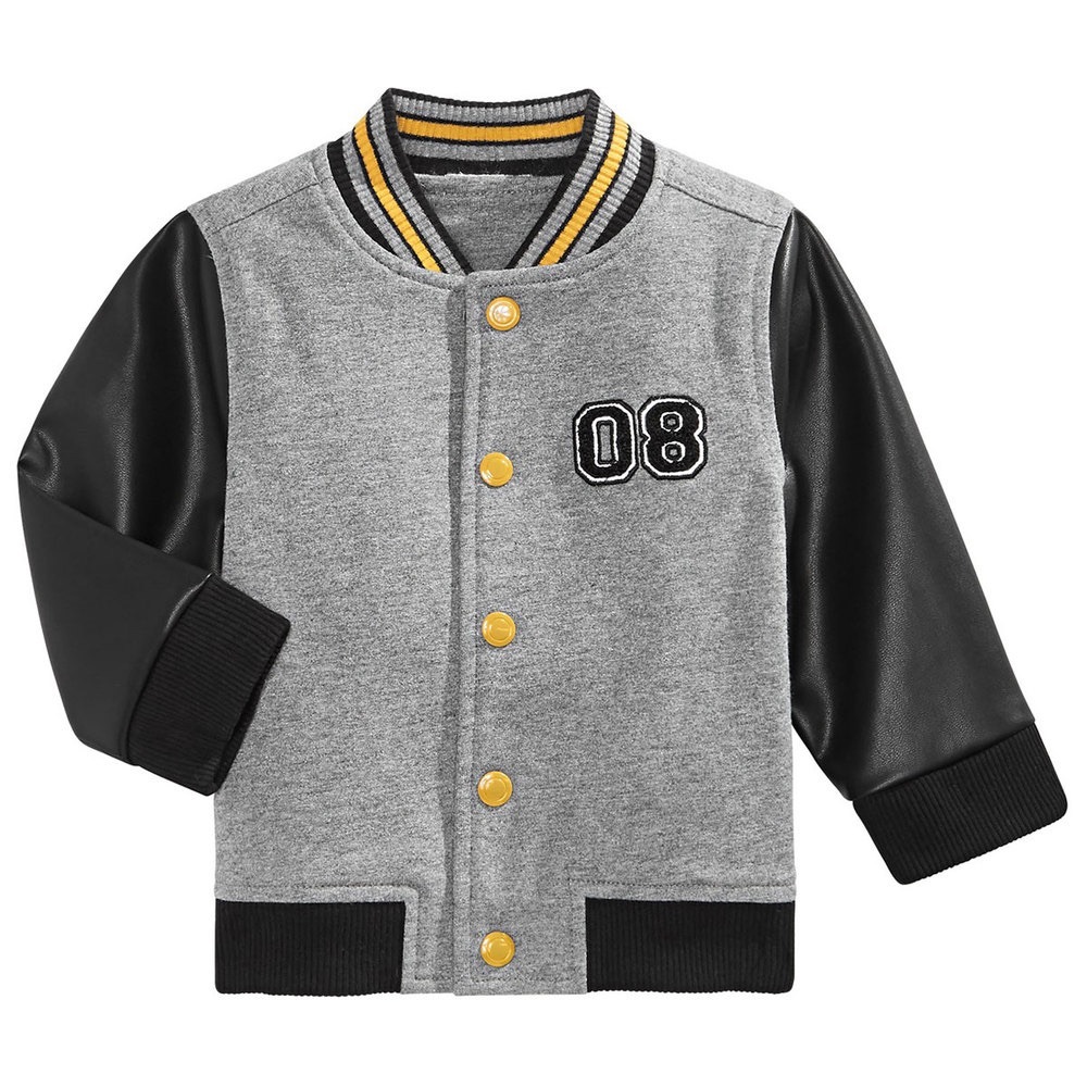 Kids black varsity jacket